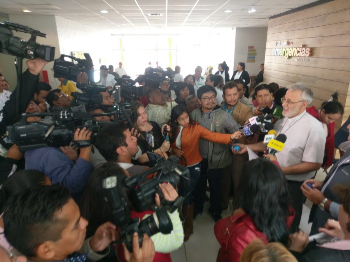 El Padre Mateo, religioso camilo, de paso por Bolivia promueve una campaña en favor de los niños del Oncológico.